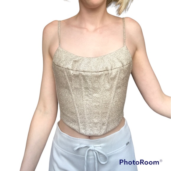 Dyspnea slay girl top glitter party crop top 50/50 Cotton/Polyeutherane - Picture 5 of 6